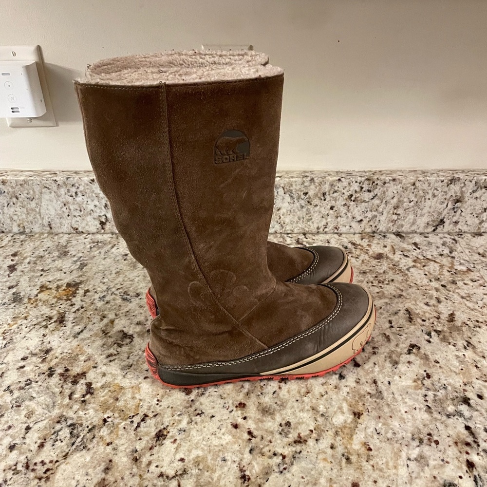 Sorel Mackenzie Slip Mid Calf Brown Winter Boots